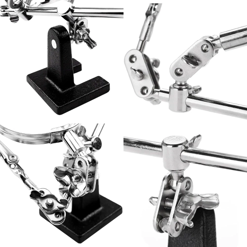 Lötwerkzeug mit Haltehilfe | Dritte Hand mit Lupe | TE-805-B