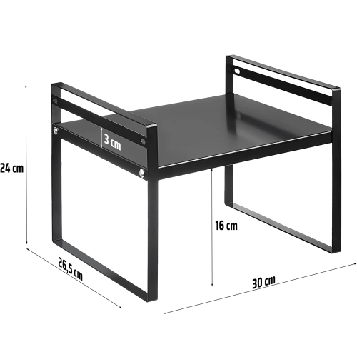Badezimmerregal für Kosmetika | Metallständer für Küche | Gewürzregal | freistehendes Regal | MSK-L30CM-B
