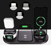 Qi-Dockingstation für Apple iPhone Airpods Watch | kabelloses Ladegerät 15W | 3 Stecker - USB-C / Lightning / Micro USB | WD-01