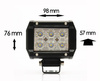 Arbeitsscheinwerfer 18W CREE Light Bar rechteckig WL5918R Flood