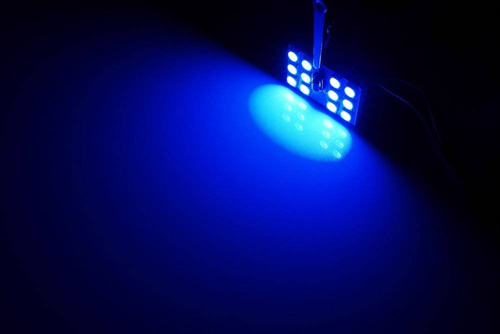 RGB-LED-Panel-Kit | 2 LED-Panels 12 SMD 5050 RGB | Farbfernbedienung | C5W- und W5W-Adapter