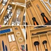 Besteck-Organizer | Schubladeneinsatz aus Bambus mit 9 Fächern | KBT-G944