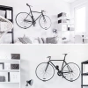 Fahrrad-Wandhalterung klappbar | stabiler Fahrradhalter aus Stahl zur Aufbewahrung | Wandhaken mit Radstützen | J-304