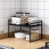 Badezimmer Kosmetikregal | Metall Küchenständer | Gewürzregal | Freistehendes Regal | MSK-L40CM-B