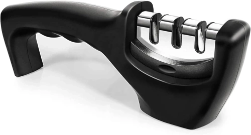 Messerschärfer | Dreistufiges Schärfsystem | schwarz | KN-830-BLACK