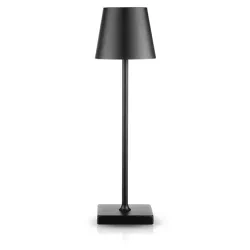 LED-Tischlampe 38 cm | Kabellose Nachtlampe | Berührungsempfindliche Lampe für Hotel, Restaurant | HJA20-SCHWARZ