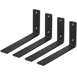 Regalträger-Set 4 Stück | Regalwinkel 24 cm | JZ-L235-BLACK