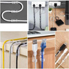 Set 10 Stück Kabel- und Draht-Organizer | Nano-Klips mit Klebeband | Transparent | KZ-D58
