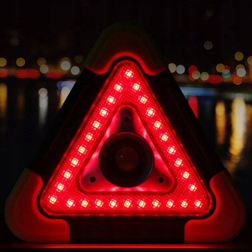 LED-Warnleuchte – Dreieck mit Powerbank und Solarpanel | HB-6609