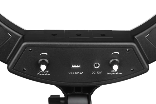 Ringlicht mit Spiegel | Ringlicht mit Stativ | Set mit Netzteil und Ring 60W | M45-60W-B