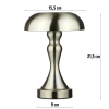 LED-Tischlampe Pilz | Kabellose Lampe für Hotel, Restaurant | Berührungsempfindliche Nachttischlampe | HJA24-A-SILVER