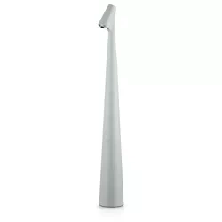 Tischlampe 43cm | Kabellose Nachttischlampe mit integriertem Akku | Lampe mit Touch-Steuerung | HMS-455-GREY