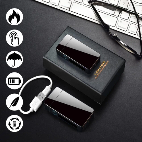 Stylisches Plasma Feuerzeug | winddicht | USB | Touchscreen | JL-613