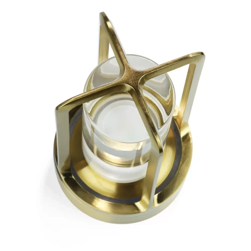 Camping-Tischlampe mit eingebautem 2000mAh Akku und Touchpanel | 3 Helligkeitsstufen, dimmbar | Gold | HJA27
