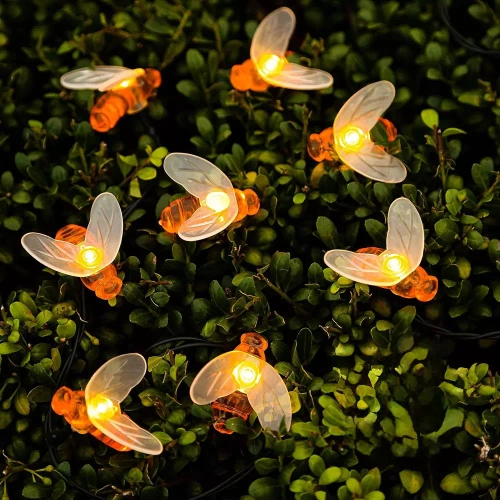 Solar LED-Girlande Bienen 20 LED Gartenlampe 5m | BEE-20LED-5M