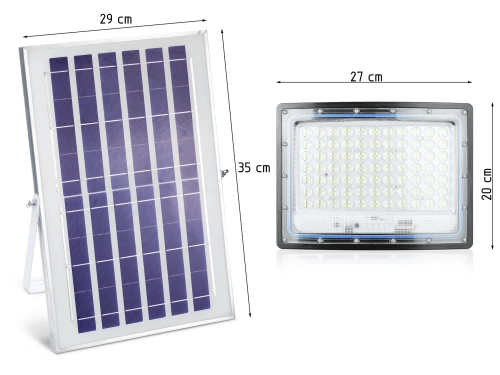 50W LED Fluter mit Fernbedienung | 50W LED Fluter mit Solarpanel IP66, 1500lm | LD66-50W