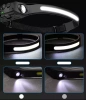 LED-Stirnlampe mit Bewegungssensor | 2 Lichtquellen - COB + XPE | 1200mAh, IPX4, 500lm | HWL-006