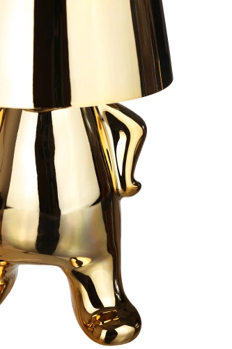 LED-Tischlampe | Moderne Nachttischlampe mit integriertem Akku und Touch-Bedienung | HJA23-F-GOLD