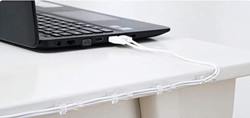 Set 10 Stück Kabel- und Draht-Organizer | Nano-Klips mit Klebeband | Transparent | KZ-D58