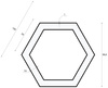 LED-Hängelampe 60W | Sechseck | Aluminium | CCD blendfrei | Φ100x6 | LPL-002