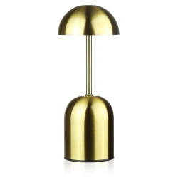 LED-Tischleuchte kabellos mit integriertem Akku 2.000 mAh | moderne Nachttischleuchte mit Helligkeits- und Farbtemperaturregelung | gold | YG-D019