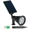 Solar-Gartenlampe LED mit Erdspieß | weiß, warmweißes Licht | Strahler SPOT | 250lm, 2200mAh, 4 LED | YNG-4LED