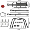 Universell verstellbarer Aluminium-Fahrradgepäckträger für 24-29 Zoll Sattelstützen, bis 50 kg | Robuster Hinterradgepäckträger | 671-09-C