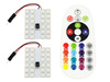 RGB-LED-Panel-Kit | 2 LED-Panels 24 SMD 5050 RGB | Farbfernbedienung | C5W- und W5W-Adapter