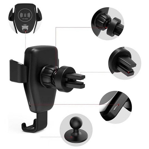 Gravitationshalterung fürs Auto | Induktive Schnellladegerät 10W | Q006-Schwarz