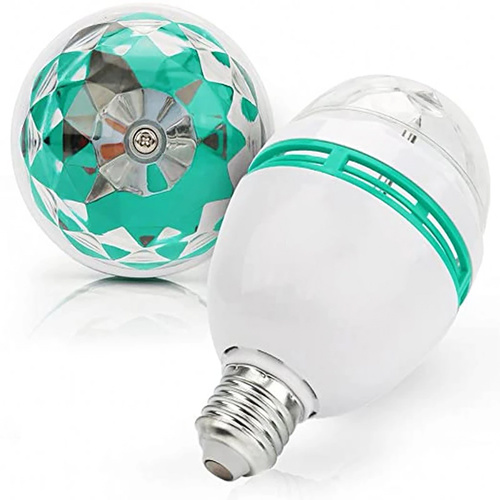 Drehbare Discokugel Glühbirne | LED RGB Projektor | Gewinde E27 | MA25-RGB-3W