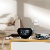 Smarter LED-Wecker mit 15-W-Qi-Ladegerät, Thermometer und 3 Alarmen | USB-Uhr fürs Schlafzimmer | SZ07-15W-BR