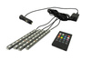 RGB-LED Innenbeleuchtung Auto | Ambientebeleuchtung Auto Atmosphäre Licht | Wasserdicht | Strip mit Zigarettenanzünder | 4x LED-Streifen 9 LEDs 5050 | IR-Fernbedienung