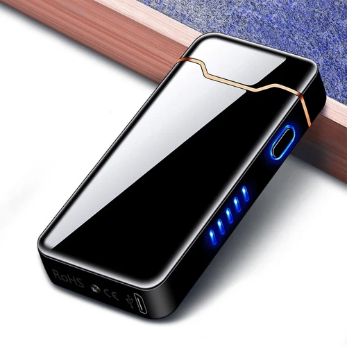 Plasma-Feuerzeug | Elektrisch, USB-aufladbar | schwarz | JL-818-BLACK