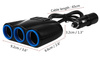 Zigarettenanzünder-Steckdose-Splitter 120W | 3 USB-Anschlüsse 3.1A | C08