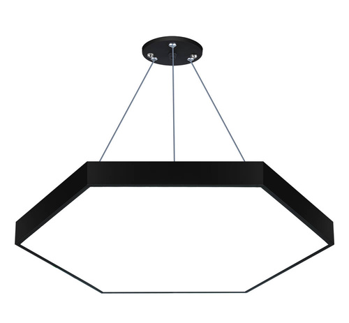 LED-Pendelleuchte | 80 W | Voll-Hexagon | Aluminium | CCD flimmerfrei | Ø 80x6 cm | LPL-003