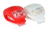 LED-Fahrradlichter | Silikonhülle, universelle Halterung | Set bestehend aus 2 Stück - weiß + rot | BL-01