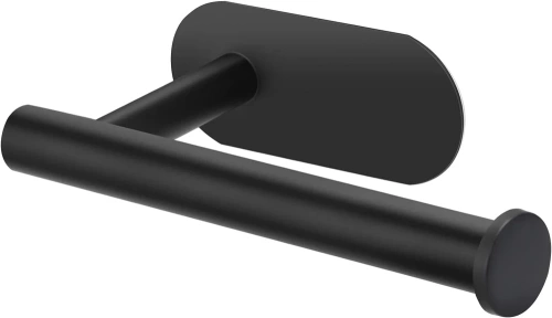Schwarzer Papiergriff | Selbstklebender Toilettenpapierhalter | JZU-304-SCHWARZ