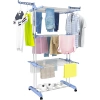 Wäschetrockner | Vertikaler Kleiderständer | Horizontaler Wäschetrockner | TW-116-BLUE