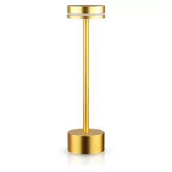 LED-Tischleuchte | moderne Nachttischleuchte mit integriertem Akku | gold | ATL08-GOLD