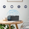 FM-Radio mit Wecker und kabellosem Ladegerät | Multifunktionswecker mit Bluetooth | WD-500-BK