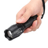 Taktische Aluminium-LED-Taschenlampe XML-T6 CREE | Zoomfunktion, 18650 Akku, Ladegerät + Kabel, Tasche | 1200lm, 5 Beleuchtungsmodi | TL-505
