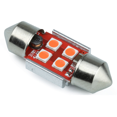 Auto-LED-Lampe C5W 4 SMD 3535 CAN BUS rot