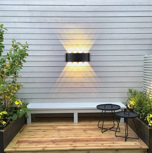 Gartenlaterne, LED-Außenwandleuchte | oben - unten | 10W, IP65 | BD-C041-10W