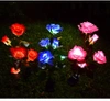 Solarblume | Solar-LED-Gartenlampe Blaue Rosen | 74 cm, 600 mAh | FLD-35-BLUE