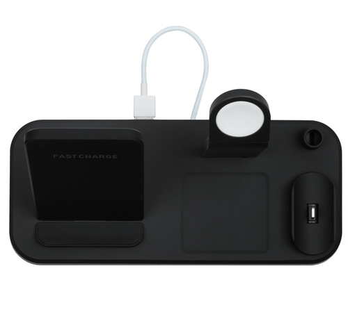Apple iPhone AirPods Watch Dockingstation | 15W Qi Ladegerät für Telefon | Lightning Ladegerät für Airpods Kopfhörer | WD-05