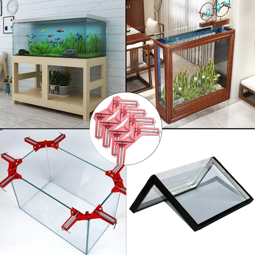 Winkel-Schraubzwinge für Holzarbeiten | für Eckmontage | Modell AZ-C90-RED