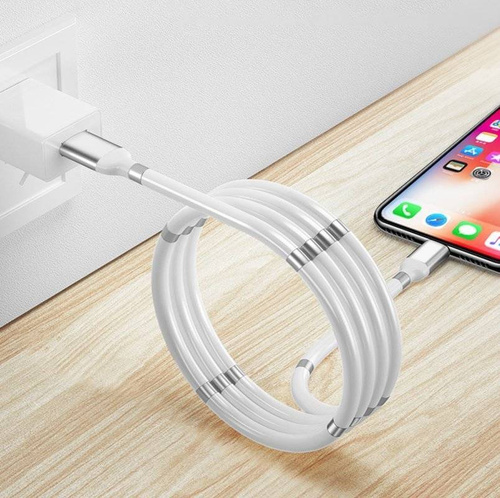 Leicht aufrollbares USB-Kabel für schnelles Aufladen | Quick Charge 3.0 | SN01-1M-Micro-White