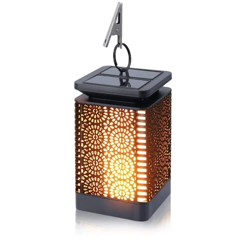 Garten Solar-LED-Laterne Fackel-Lampion Laterne | 17cm 600mAh Flammeneffekt | Solarlampe - Tischfackel SMF-12LED