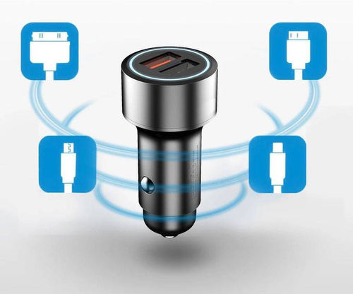 Autoladegerät | Stahl + Aluminium | Quick Charge 4.0 | QC4