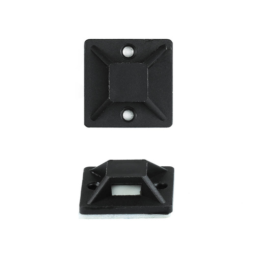Set 10 Stück Kabel- und Drahtorganizer | Kabelbinder und Basis mit Schaumband | Schwarz | KZ-D06-20MM